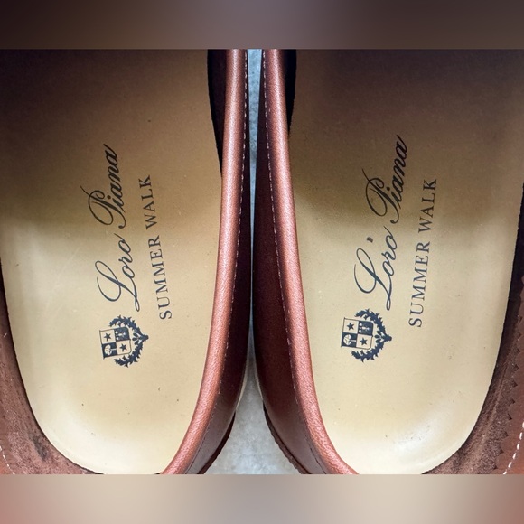 LORO PIANA Summer Walk US 7.5  40.5 Loafer Brown Leather Italy Slipper main image 7